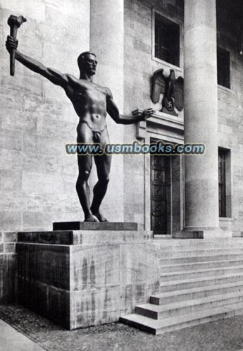 Reichschancellery Arno Breker statue Fackeltrger